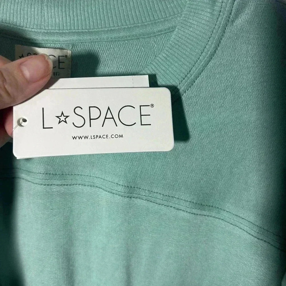 L*Space Day Tripper Pullover Pool NWT cropped lightweight sweatshirt. Size Small - Picture 5 of 11